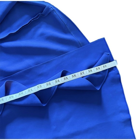 Sachin & Babi Noir Keyhole Ruffle Trim Royal Blue Dress - Picture 4 of 10